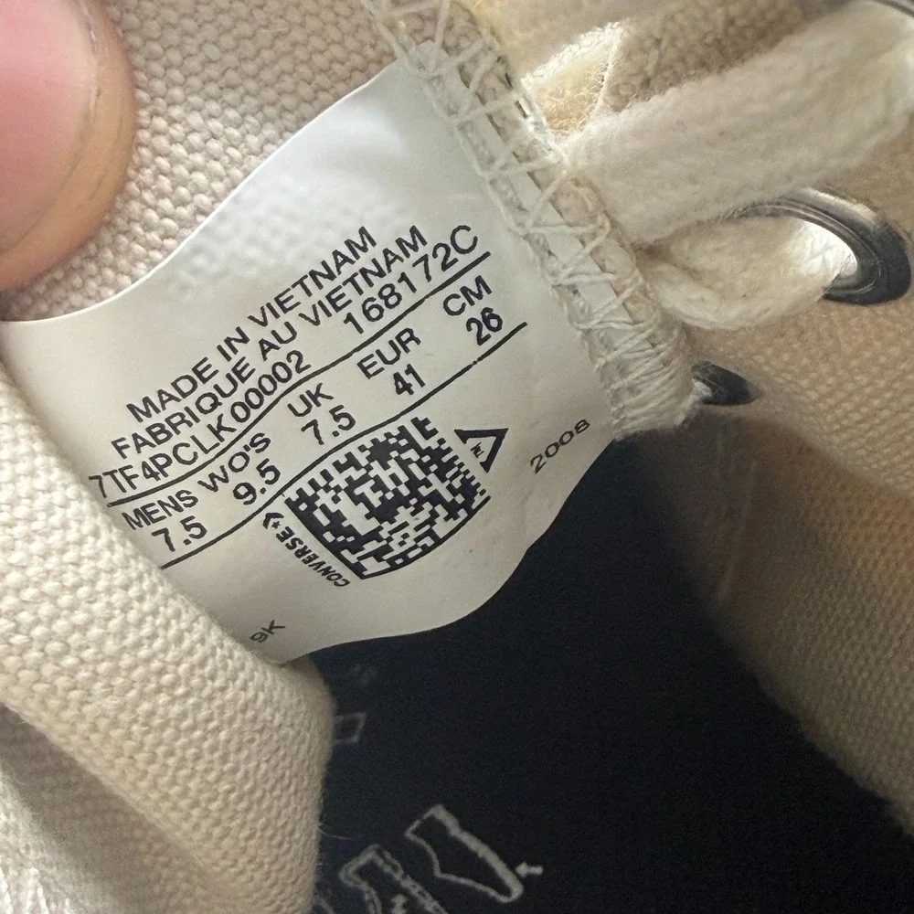 Size 7.5M/9.5W Converse Chuck 70 Hi Mi Gente Natural‎ Ivory Unisex Shoes 168172C